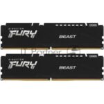 Оперативная память Kingston Fury Beast, DDR5, 32Gb (1x32Gb), 6000MHz, CL30, DIMM, с радиатором, RGb, черный 17