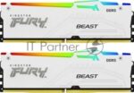 Оперативная память Kingston Fury Beast, DDR5, 32Gb (2x16 Gb), 5600 MHz, CL36, DIMM, радиатор, белый 1