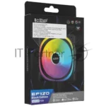 Вентилятор для корпуса PCCooler EF120 ARGb черный, 120 мм, 1500 об/мин, 25.7 дБ, 4 pin 12