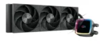 Система охлаждения Water Cooling System PCCooler DE360 MAX BK (300W, 360мм, Black, ARGB Pump, Fans: 3x120мм, 66CFM, 34.3dBA, 2200RPM/Pump height 54мм, 15dBA, 2600RPM, Rad thickness 27мм/S: 1851, 1700, 1200, 115X, AM5, AM4, AM3) 7