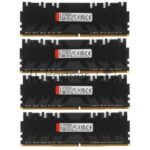 Оперативная память Kingston Fury Renegade, DDR4, 128Gb (4x32Gb), 3600MHz, CL18, DIMM, радиатор, RGB, черный/серебристый 6