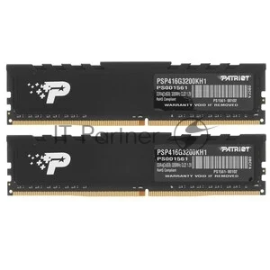 Оперативная память Patriot Signature, DDR4, 16GB (2x8 GB), 3200 MHz, CL22, DIMM