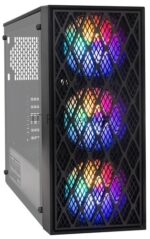 Компьютерный корпус Miditower ExeGate EVO-8243-EVO800 (ATX, БП EVO800RGb с вент. 12 см, 2хUSB+1хUSB 3.0, черный, 3 вент. с RGb подсветкой, боковая панель - закаленное стекло) 9
