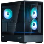 Компьютерный корпус ZALMAN P30 V2, MATX, черный, WINDOW, 2x3.5", 3x2.5", 1xUSB TYPE-C, 1xUSB 3.0, SIDE 2x120мм ARGb, REAR 1x120мм ARGb, VGA support 17
