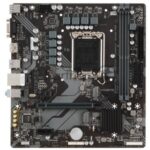 Материнская плата Gigabyte B760M H DDR4, LGA 1700, Intel B760, 2xDDR4, 4xSATA, 2xM.2, 1xPCIe 4.0 x16, 1xPCIe x1, 1xHDMI, 1xVGA, 1x 1Gb LAN, 2xUSB 2.0, 4xUSB 3.2 Gen 1, 3x3.5 мм, 7.1, Micro ATX 16