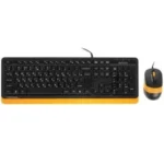 Комплект клавиатура+мышь A4Tech FStyler F1010 проводной, USB, 1600 DPI, чёрный/оранжевый 29
