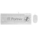 Комплект клавиатура+мышь A4Tech FStyler F1512 проводной, USB, 1200 DPI, белый 25