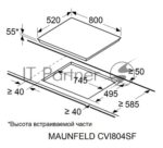 Индукционная варочная панель Maunfeld CVI804SFDGR Inverter графитовый 12