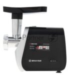Мясорубка электрическая BRAYER BR1609 черный, 2000 Вт, 2.0 кг/мин, реверс, защита от перегрузки, насадки - 5 6