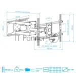 Кронштейн для телевизора Arm Media PARAMOUNT-70 черный, 32"-90" макс. 65 кг, настенный, поворотно-выдвижной и наклонный 11
