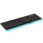 Клавиатура проводная A4Tech Fstyler FKS10, USB, черный/синий 4