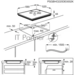 Индукционная варочная панель Electrolux CIS62450 на 4 конфорки, сенсорный слайдер DirectAccess, SenseCookBoil,Stop&Go, PowerBoost и Bridge, мощность: 7.8-11.7 кВт, независимая установка, размеры (ШхГ): 59x52 см, 3
