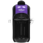 Кофемашина Kitfort КТ-7105-1 1450Вт черный/фиолетовый 10