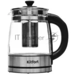Чайник электрический Kitfort KT-6119 1.7л. 2200Вт прозрачный (корпус: стекло) 5