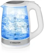 Электрочайник BRAYER BR1040WH белый, 2.0 л, 2200 Вт, скрытый нагревательный элемент 10