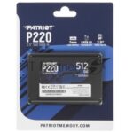 Накопитель SSD Patriot P220, 512Gb, SATA III, 2.5", R/W 550/500 2