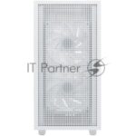 Компьютерный корпус Deepcool CH360 WH без БП, боковое окно (закаленное стекло), 2x140мм ARGb LED вентилятор спереди и 1x120мм ARGb LED вентилятор сзади, белый, mATX 7