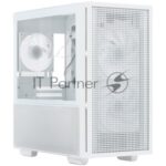 Компьютерный корпус Deepcool CH360 WH без БП, боковое окно (закаленное стекло), 2x140мм ARGb LED вентилятор спереди и 1x120мм ARGb LED вентилятор сзади, белый, mATX 8