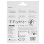 Накопитель SSD Patriot Burst Elite, 960Gb, SATA, 2.5", R/W 450/320 16