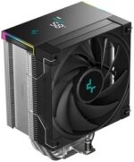 Кулер для процессора DEEPCOOL AK500S DIGITAL SE LGA20XX/1700/1200/115X/AM5/AM4 (12шт/кор, TDP 240W, PWM, Fan 120мм, 5 тепл. трубок, Copper Base, черный) RET (R-AK500S-BKADMN-GJD) 9