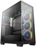 Компьютерный корпус Deepcool CG580 4F V2 без БП, боковое окно (панорама), 4x120мм ARGB PWM вентилятора, черный, ATX (R-CG580-BKADA4-G-2) 11
