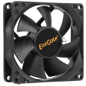 Вентилятор для корпуса ExeGate ExtraSilent ES08025SM черный, 80 мм, 2100 об/мин, 21 дБ, 3 pin 1