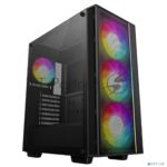 Компьютерный корпус Deepcool MATREXX 55 MESH V4 без БП, боковое окно (закаленное стекло), 3xARGB LED 140мм вентилятора спереди, 1xARGB LED 120мм вентилятор сзади, черный, ATX 14