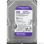 Жесткий диск Western Digital 4TB 5400 Purple Pro Surveillance, Cache 128MB 6