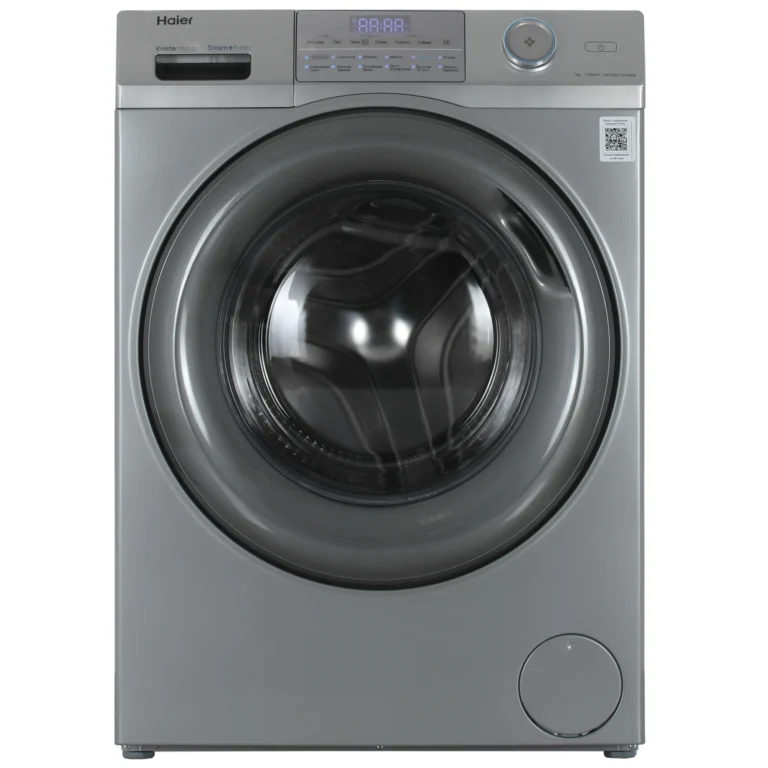 Стиральная машина Haier HW70-BP12959BSE серебристая, загрузка фронтальная 7кг, 1200 об/мин., класс: A+++ 1