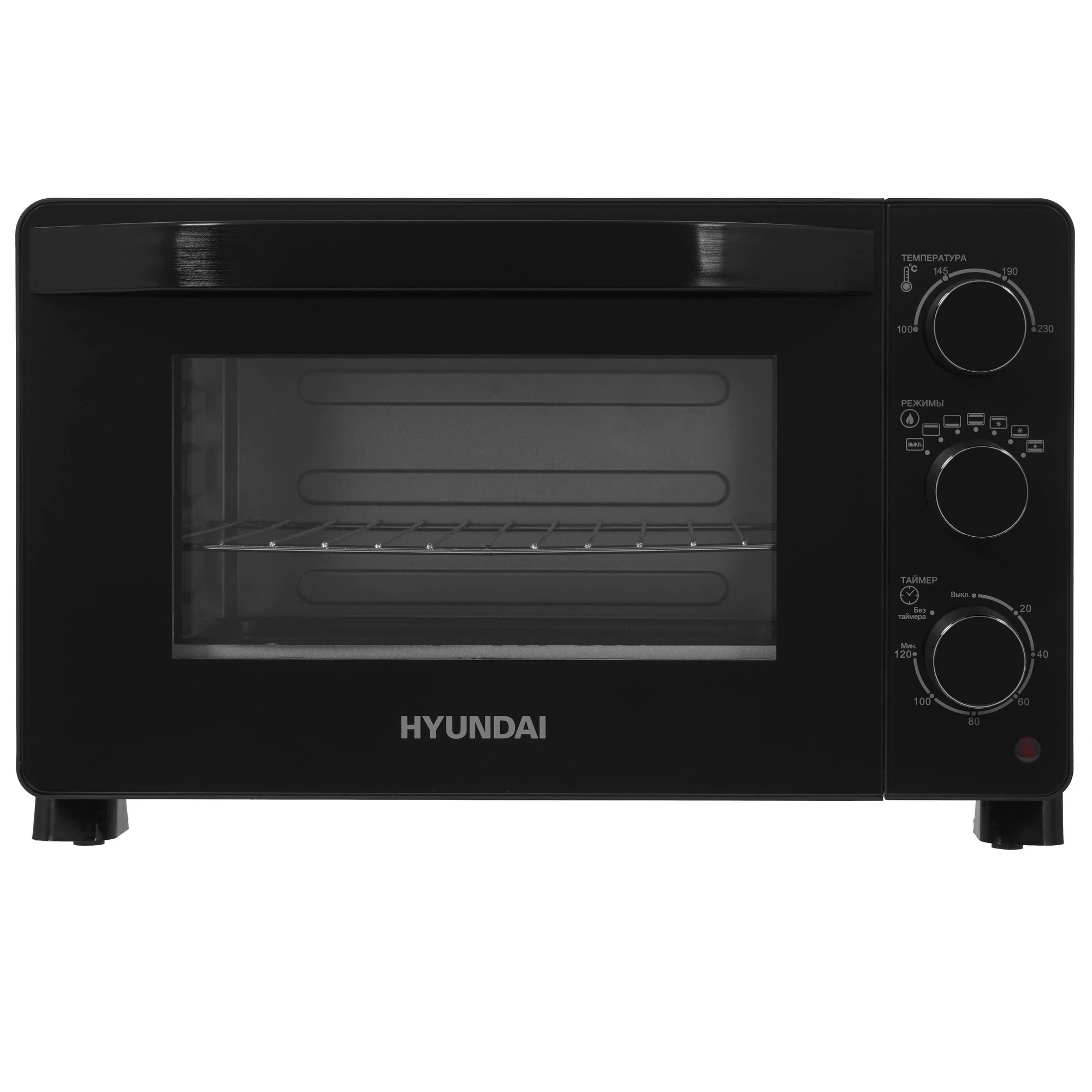 Мини-печь Hyundai MIO-HY080 23 л, 150 Вт, черный 1 Мини-печь Hyundai MIO-HY080 23 л, 150 Вт, черный 1