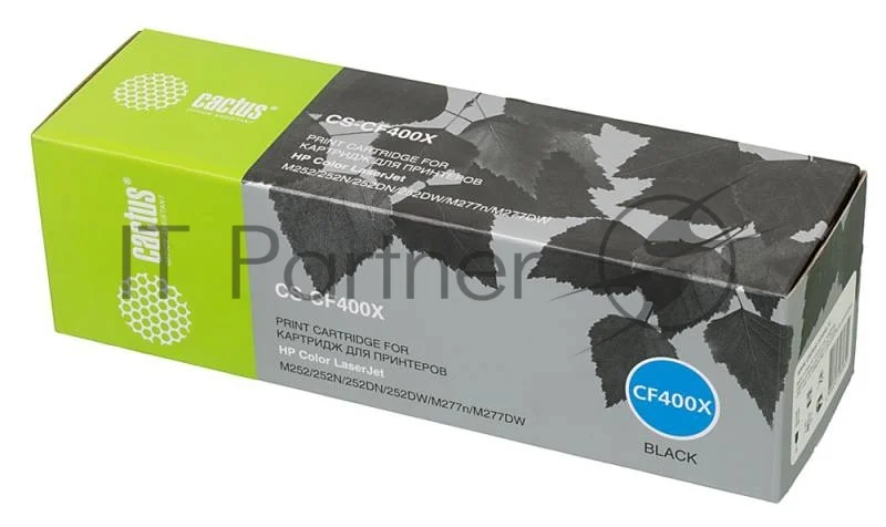 Картридж лазерный Cactus CS-CF400X черный (2800 стр.) для HP CLJ M252/252N/252DN/252DW/M277n/M277DW