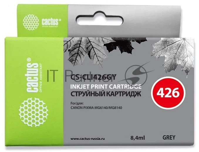 Картридж струйный Cactus CS-CLI426GY серый (8.4 мл.) для Canon Pixma MG6140/MG8140 1