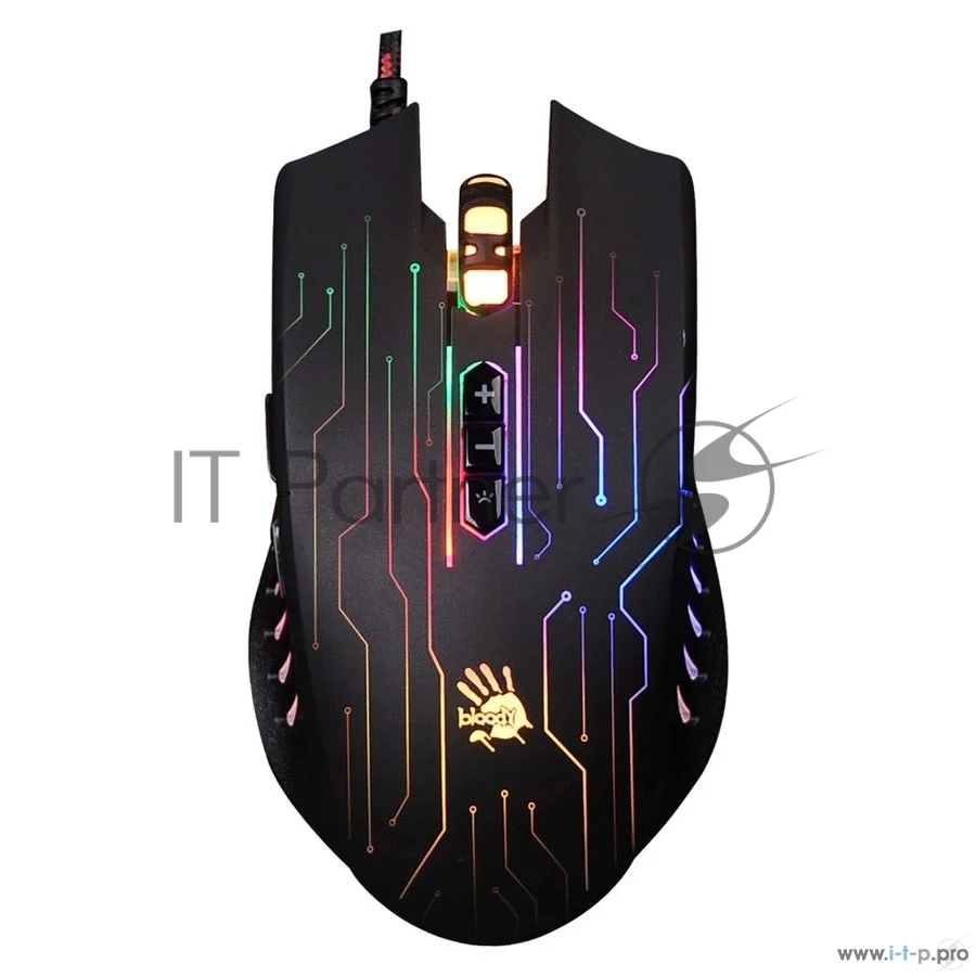 Мышь проводная A4Tech Bloody Q82 черный, 3200 dpi, USB, кнопки - 8 1
