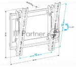 Кронштейн для телевизора Holder LCD-T2609 черный 22"-47" макс.40кг настенный наклон 13