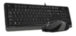 Комплект клавиатура+мышь A4Tech FStyler F1010 проводной, USB, 1600 DPI, чёрный 22