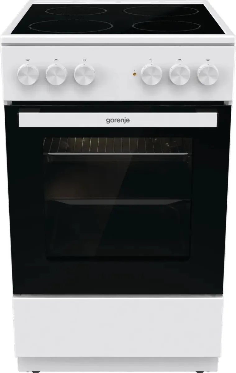 Плита электрическая Gorenje GEC5A12WG-B белый, конфорок 4 электрических, духовка 68 л, 50 см x 85 см x 59.4 см (без крышки) 1