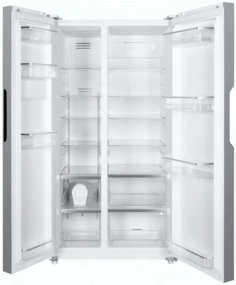 Холодильник Maunfeld MFF177NFW Slim Inverter белый двухкамерный 352/198л морозилка слева, No Frost, Side by Side 1