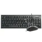 Комплект клавиатура+мышь A4Tech KR-8520D проводной, USB, 1200 DPI, чёрный 18