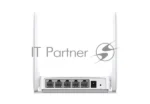 Маршрутизатор Mercusys MW305R Wi-Fi роутер 300 Мбит/с 2,4 ГГц, 1 порт WAN 10/100 Мбит/с + 4 порта LAN 10/100 Мбит/с, 2 фиксированные антенны 13