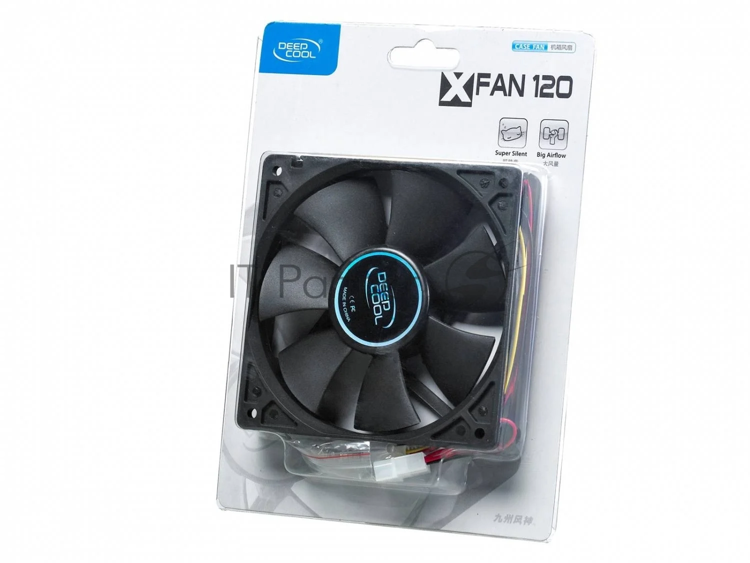 Вентилятор для корпуса DEEPCOOL XFAN 120 черный, 120 мм, 1300 об/мин, 23.7 дБ, 3 pin 1