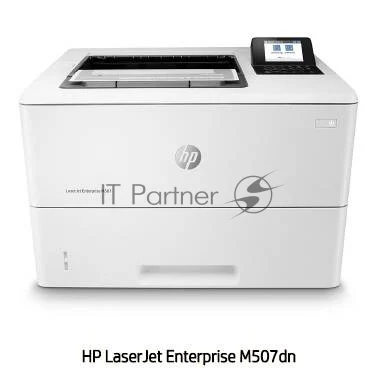 Принтер лазерный HP LaserJet Enterprise M507dn (1PV87A), A4, ч/б, печ. до 43 стр/мин, 1200 x 1200 dpi, USB, RJ-45, Air Print, Mopria 1