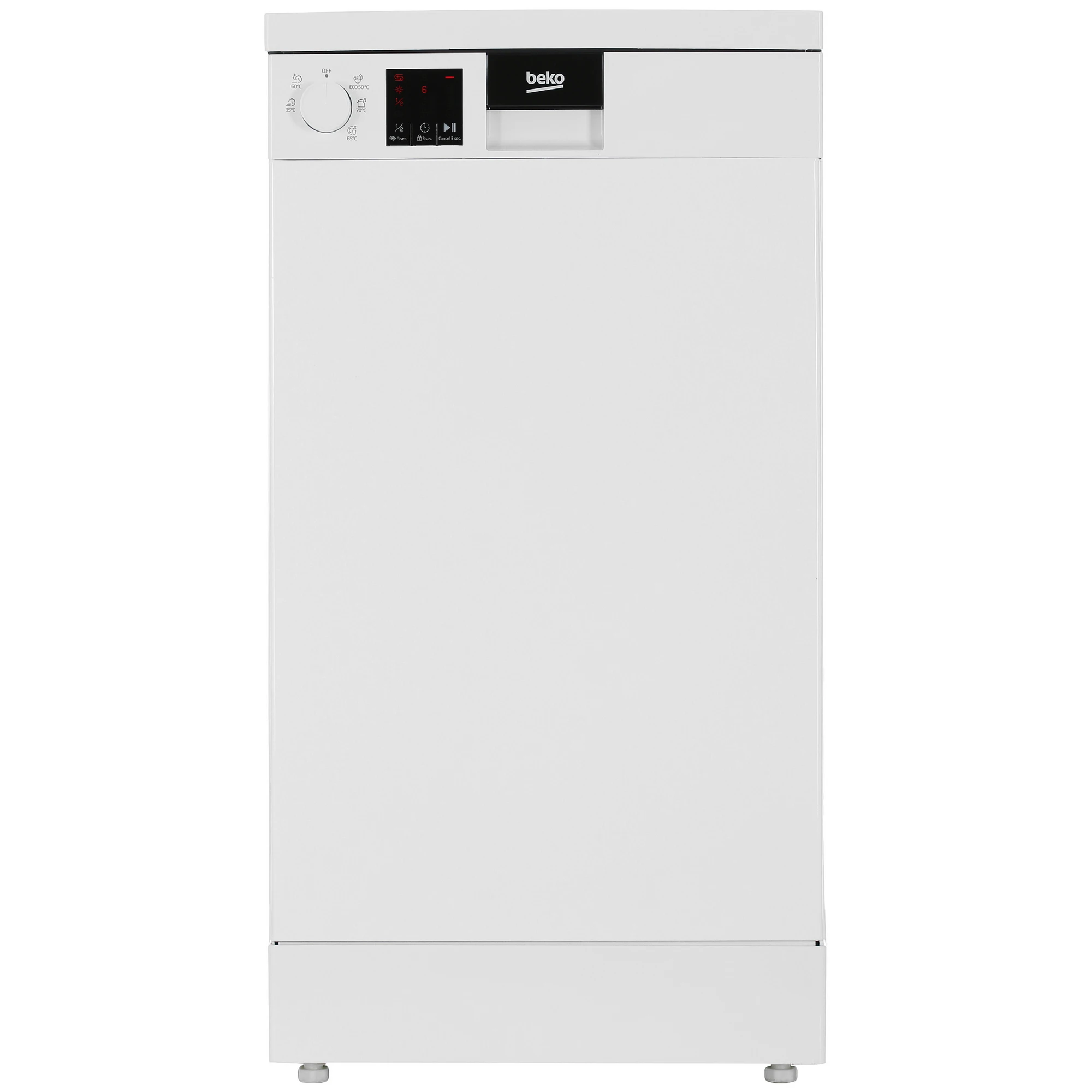 Посудомоечная машина Beko DVS050R01W, белый, 44.8 см, 10 компл., сушка конденсационная, 49 дБ, класс A 1 Посудомоечная машина Beko DVS050R01W, белый, 44.8 см, 10 компл., сушка конденсационная, 49 дБ, класс A 1