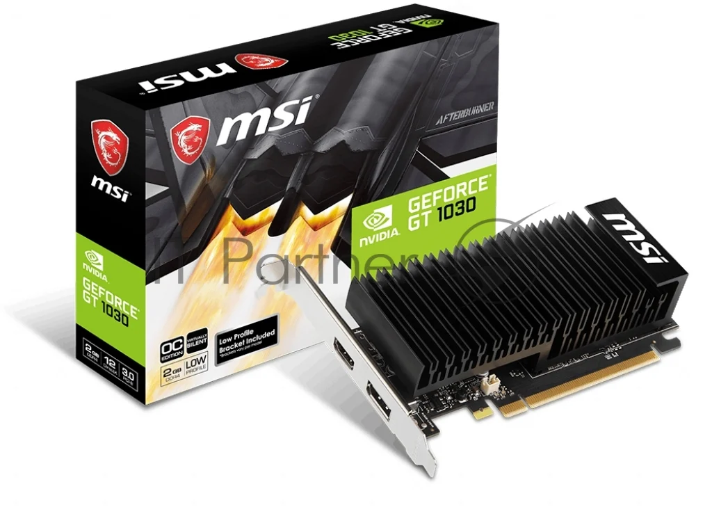 Видеокарта MSI PCI-E GT 1030 2GHD4 LP OC nVidia GeForce GT 1030 2048Mb 64bit DDR4 1189/2100/HDMIx1/DPx1/HDCP Ret low profile 1