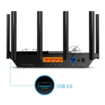 Роутер TP-Link Archer AX73 AX5400 Dual Band Wireless Gigabit Router, 1.5 GHz Tri-Core CPU, 1 GE WAN + 4 GE LAN ports, 1× USB 3.0 Port, support 1024-QAM, OFDMA, MU-MIMO, Airtime Fairness, Beamforming, 160MHz Channel Width, come with HomeShieldTM, support Russia PPTP/L2TP/PPPoE 29