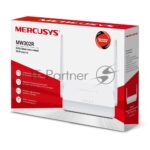 Роутер Mercusys 300Mbps Multi-Mode Wireless N Router, 2× Fixed External Antennas, 2× 10/100 Mbps LAN Ports, 1× 10/100 Mbps WAN Port, FEATURE: Access Point Mode, WPS/Reset Button, IPTV, IPv6, Beamforming, MU-MIMO, Parental Controls, Guest Network 18