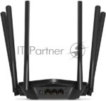 Роутер Mercusys AC1900 Wireless AC Gigabit Router, 600 Mbps at 2.4 GHz + 1300 Mbps at 5 GHz, 6×5dBi Fixed External Antennas with Beamforming, 2× G LAN Ports, 1× G WAN Port, Access Point Mode, 3X3 MU-MIMO, Parental Controls, Guest Network, Smart Connect 11