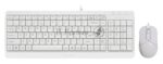 Комплект клавиатура+мышь A4Tech FStyler F1512 проводной, USB, 1200 DPI, белый 27