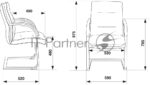 Кресло Бюрократ T-9927SL-LOW-V коричневый, кожа 12