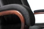 Кресло Бюрократ T-9925WALNUT/BLACK черный, кожа 31