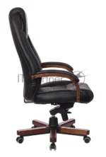 Кресло Бюрократ T-9923WALNUT/BLACK черный, кожа 13